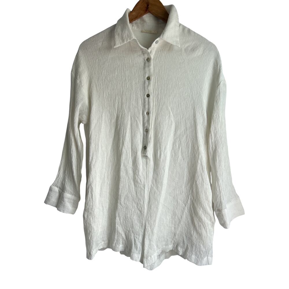 ILLA I LLA Women’s Size‎ Small White Airy Crinkle Romper